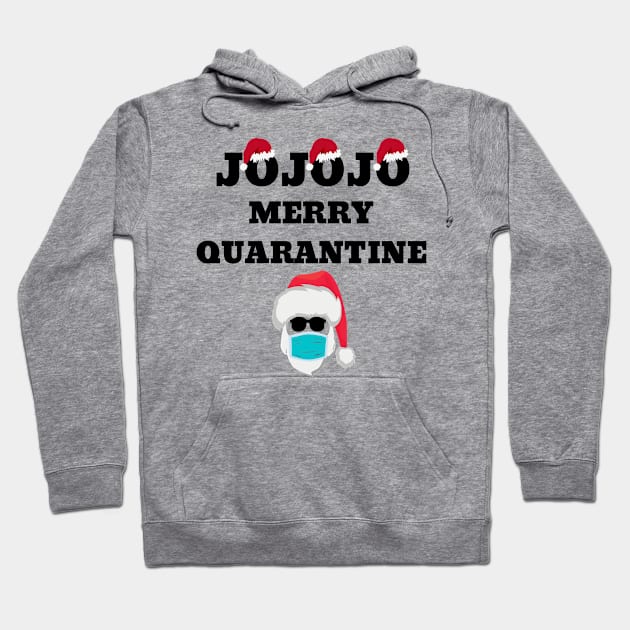 Quarantined Christmas Jo Jo Jo Hoodie by NickDsigns